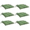 vidaXL Coussins de chaise lot de 6 &agrave; motif de feuilles 40x40x7cm tissu