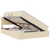 vidaXL Lit avec rangement et matelas Cr&egrave;me 140 x 190 cm Velours