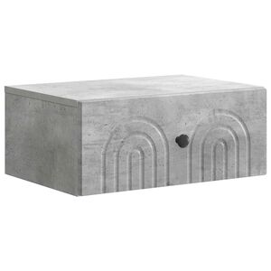 vidaXL Cabinet de chevet mural Gris b&eacute;ton 49 x 34,5 x 20 cm