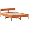 vidaXL Lit biblioth&egrave;que sans matelas cire marron 120x190cm pin massif