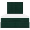 vidaXL Cadre de lit ottoman avec matelas vert fonc&eacute; 120x200 cm velours