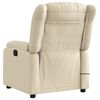 vidaXL Fauteuil de massage inclinable cr&egrave;me tissu