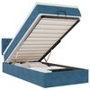 vidaXL Cadre de lit ottoman avec matelas bleu foncé 80x200 cm velours