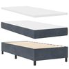 vidaXL Lit &agrave; ressorts avec matelas Gris fonc&eacute; 80 x 200 cm Velours