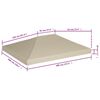 vidaXL Couverture de dessus de belvédère 310 g / m² 4x3 m Beige