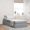 vidaXL Lit avec rangement et matelas Gris clair 90 x 200 cm Polyester