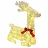 vidaXL Renne de No&euml;l 3D LOVIISA 140 LED Blanc chaud 55 x 22 x 63 cm