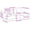 vidaXL Canap&eacute; Cr&egrave;me Dimensions globales: 228 x 134 x 80 cm (l x P x H)