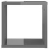 vidaXL &Eacute;tag&egrave;res cube murales 6 pcs gris brillant 30x15x30 cm