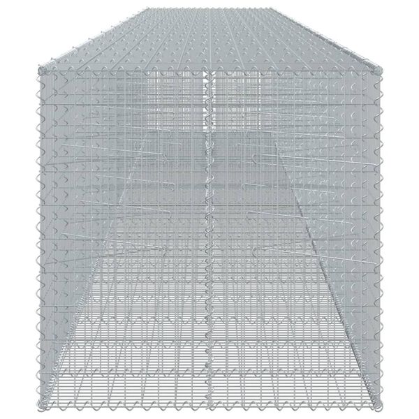 vidaXL Panier gabion avec couvercle 1050x100x100 cm fer galvanisé