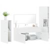 vidaXL Ensemble de meubles salle de bain 4 pcs blanc bois d'ing&eacute;nierie