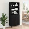 vidaXL Haut Armoire avec tiroir Ch&ecirc;ne noir 69,5 x 34 x 180 cm