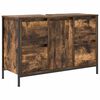 vidaXL Meuble sous-vasque avec tiroirs ch&ecirc;ne fum&eacute; 90x34,5x60 cm