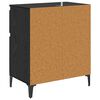 vidaXL Buffet Ch&ecirc;ne noir 60 x 35 x 70 cm Bois d'ing&eacute;nierie et fer