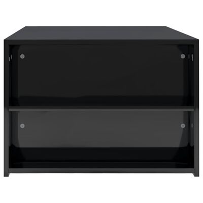 vidaXL Table basse Noir brillant 100x60x42 cm Aggloméré