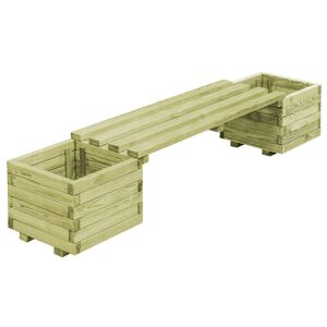 vidaXL Banc de jardin &agrave; jardini&egrave;res Bois de pin impr&eacute;gn&eacute;