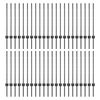 vidaXL Poteau de cl&ocirc;ture. 44 pcs Gris 120 cm Acier