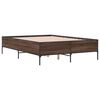 vidaXL Cadre de lit sans matelas chêne marron 150x200 cm
