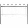 vidaXL Cl&ocirc;ture de jardin BOXTEL avec arceau sup&eacute;rieur en acier 181 x 100 cm noir