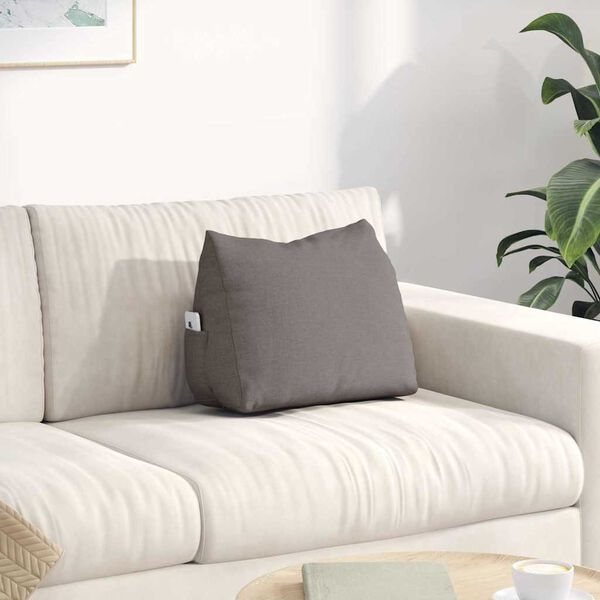 vidaXL Coussin de Dos Taupe 45 x 20 x 35 cm tissu