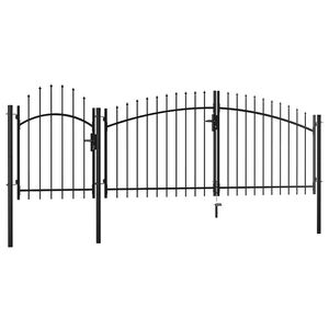 vidaXL Portail de jardin Woerden en acier noir 1,5 x 4 m