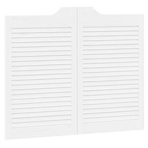 vidaXL Portes battantes 80 x 50 cm Bois de pin massif Blanc