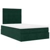 vidaXL Cadre de lit ottoman avec matelas vert fonc&eacute; 120x200 cm velours