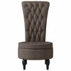vidaXL Fauteuil à pantoufle Gris foncé 56,5 x 70 x 110 cm Simili daim