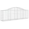 vidaXL Paniers à gabions arqués 5 pcs 200x30x60/80 cm Fer galvanisé