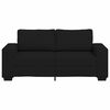 vidaXL Canapé à 2 places noir 140 cm tissu