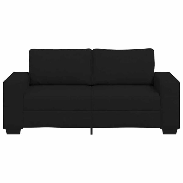 vidaXL Canapé à 2 places noir 140 cm tissu