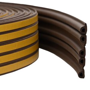 vidaXL joint de fen&ecirc;tre autocollant Marron 9 x 6 mm 12 m Mousse EPDM