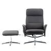 vidaXL Fauteuil de massage inclinable repose-pieds gris foncé et noir