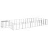 vidaXL Chenil Argent&eacute; 26,62 m&sup2; Acier