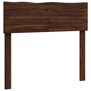 vidaXL T&ecirc;te de lit en bois brut ROSTOCK Marron fonc&eacute; 90 cm