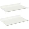 vidaXL &Eacute;tag&egrave;re flottante 2 pc Blanc 30 x 18 x 2,5 cm Acier