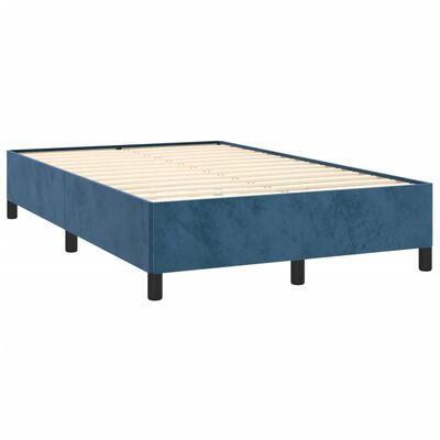 vidaXL Cadre de lit bleu foncé 120x190 cm velours