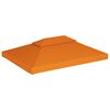 vidaXL Recouvrement de remplacement d'auvent 310 g/m² Orange 3x4 m