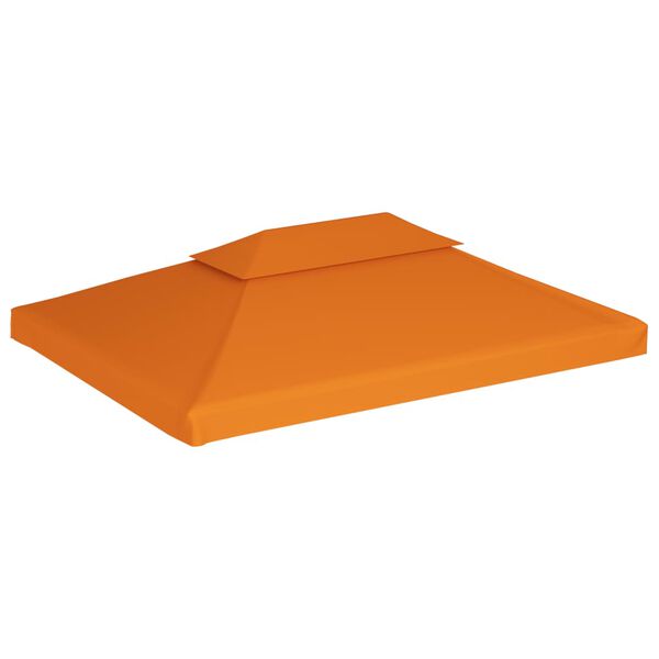 vidaXL Recouvrement de remplacement d'auvent 310 g/m² Orange 3x4 m