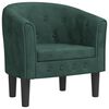 vidaXL Chaise cabriolet de massage vert fonc&eacute; velours