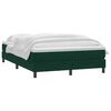 vidaXL Sommier &agrave; lattes de lit et matelas vert fonc&eacute; 140x210cm velours