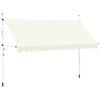 vidaXL Auvent manuel r&eacute;tractable 400 cm Cr&egrave;me