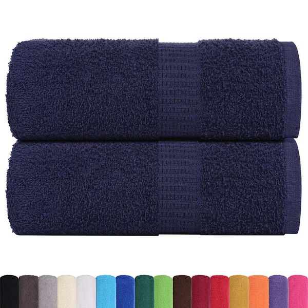 vidaXL Serviettes de toilette FROGN 2 pièces Bleu marine 30x30 cm 360 g/m²
