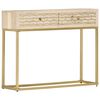 vidaXL Table console doré 90x30x75 cm bois solide de manguier