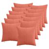 vidaXL Housse de coussin 12 pcs ALMELO Rouge orange 50 x 50 cm