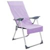 vidaXL Serviettes de chaise d'ext&eacute;rieur 2 pcs Violet 130 x 60 cm