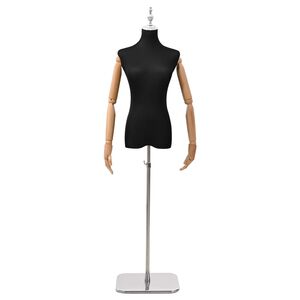 vidaXL Mannequin ajustable 165-213 cm avec socle Femme PP Noir