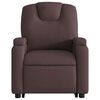 vidaXL Fauteuil inclinable de massage Marron fonc&eacute; Tissu