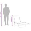 vidaXL Chaises longues pliables lot de 2 Acier tissu Motif de feuilles