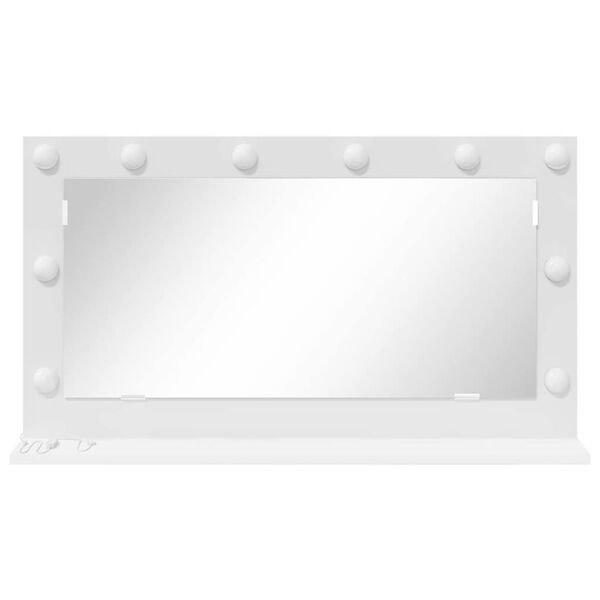 vidaXL Miroir de vanité avec des lumières à LED Blanc 80 x 45 x 18 cm